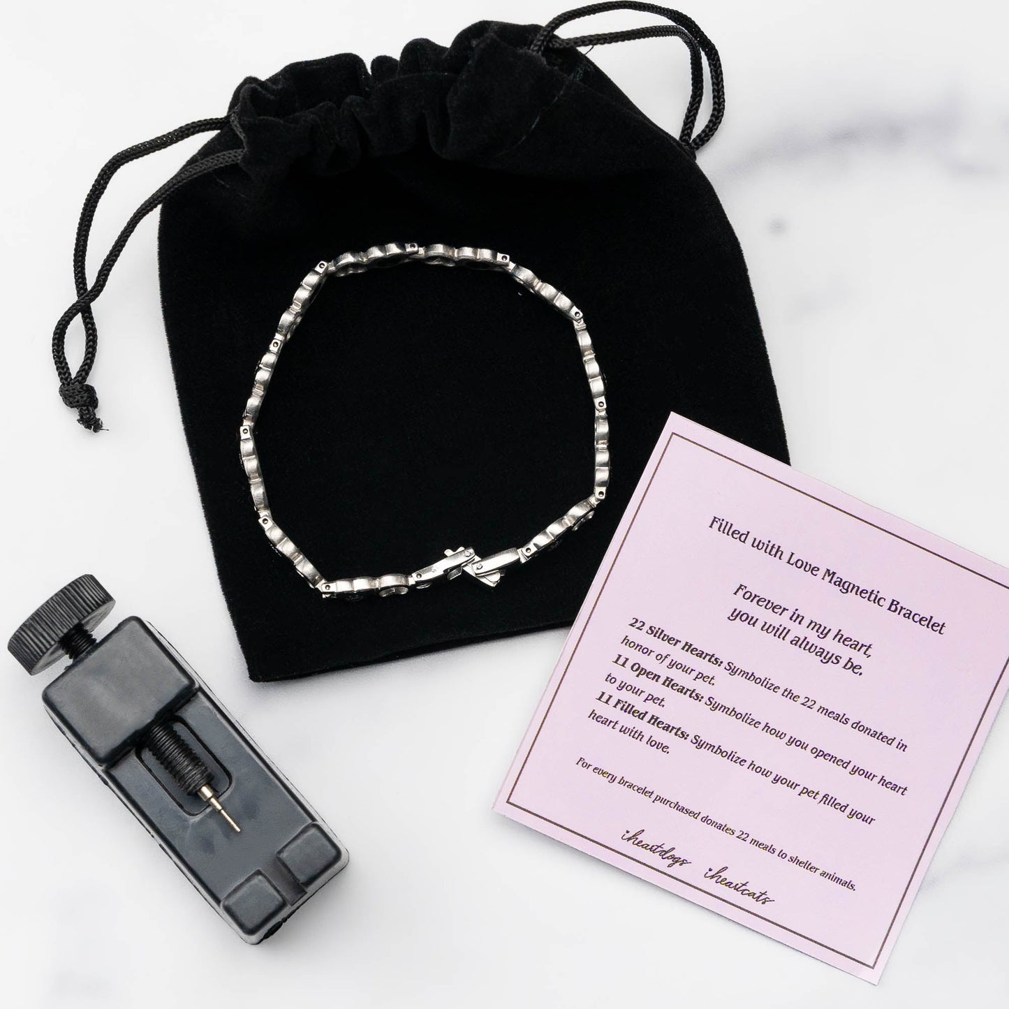 Cordate Ion Lymphatic Therapeutic Titanium Bracelet