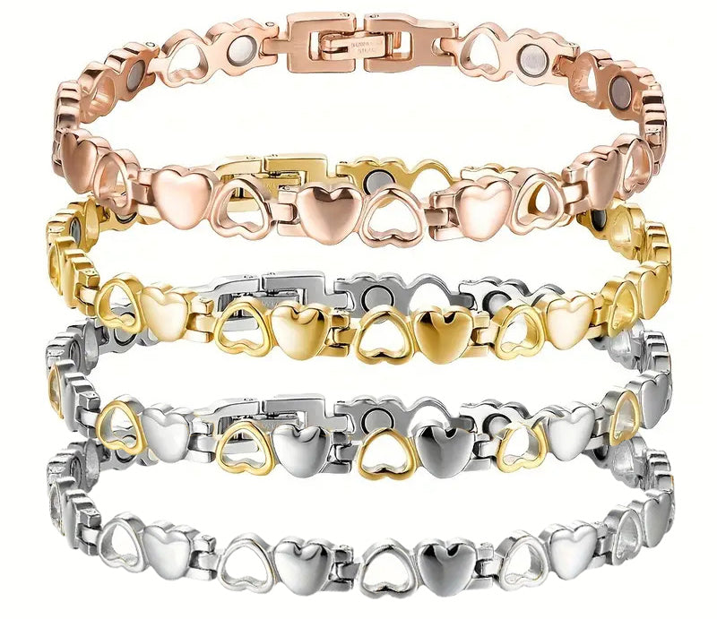 Cordate Ion Lymphatic Therapeutic Titanium Bracelet