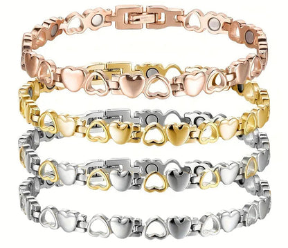 Cordate Ion Lymphatic Therapeutic Titanium Bracelet