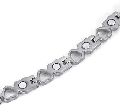 Cordate Ion Lymphatic Therapeutic Titanium Bracelet