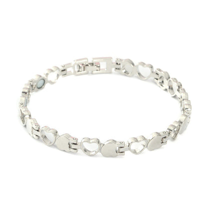 Cordate Ion Lymphatic Therapeutic Titanium Bracelet