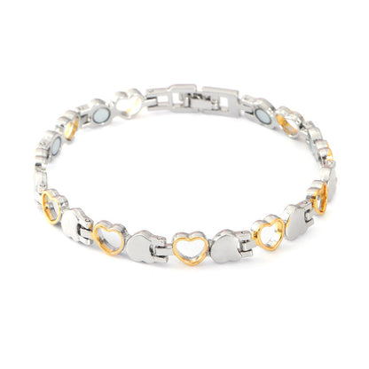 Cordate Ion Lymphatic Therapeutic Titanium Bracelet