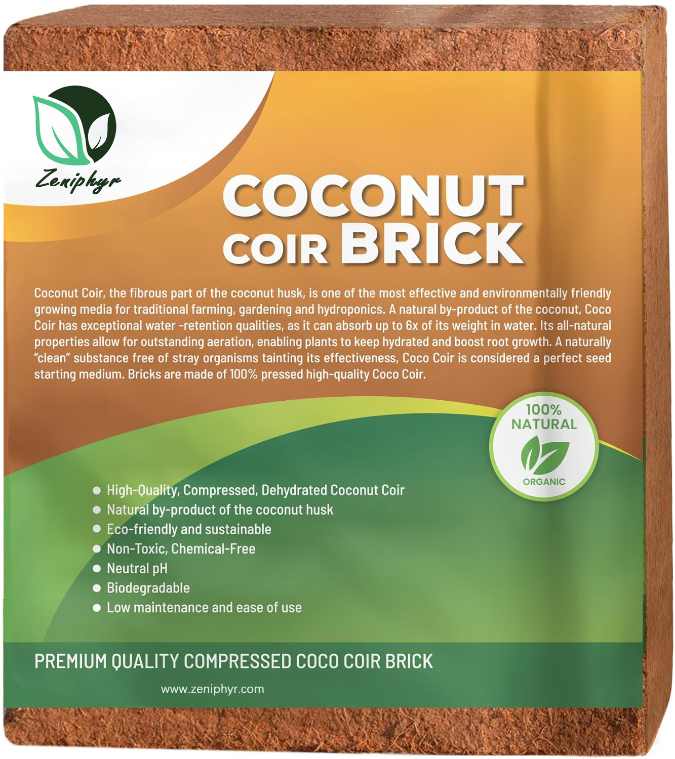 🥥Premium Organic Coconut Coir Bricks for Plants